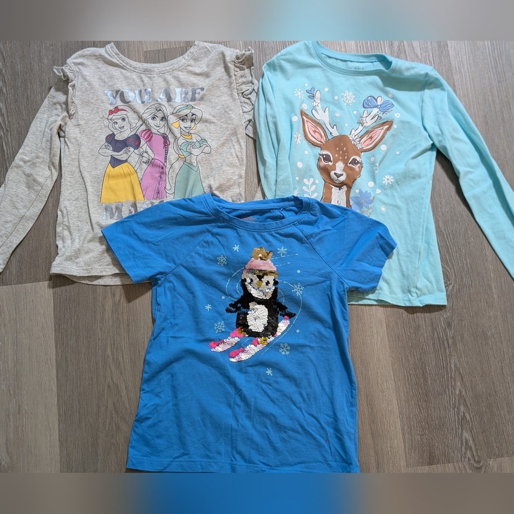 Lot Of 3 Tee Shirts For Girls - 6x/7/8 - Preloved